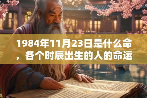 1984年11月23日是什么命，各个时辰出生的人的命运
