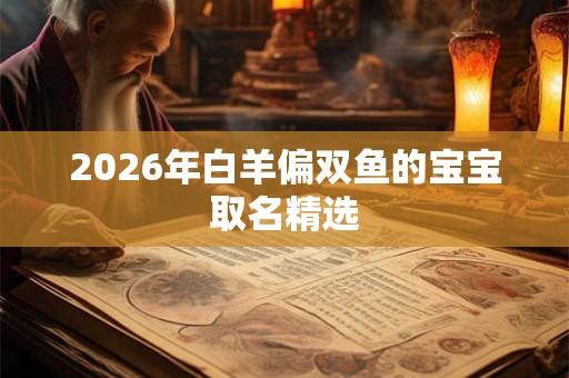 2026年白羊偏双鱼的宝宝取名精选