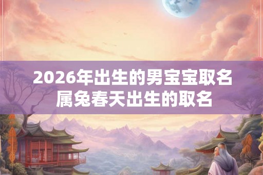 2026年出生的男宝宝取名 属兔春天出生的取名