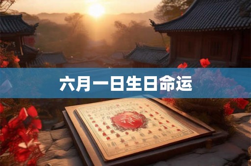 六月一日生日命运