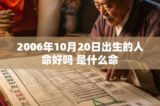 2006年10月20日出生的人命好吗 是什么命