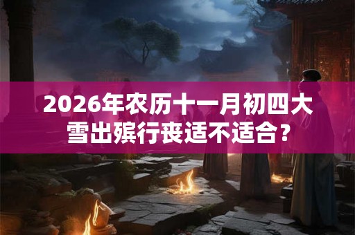 2026年农历十一月初四大雪出殡行丧适不适合？