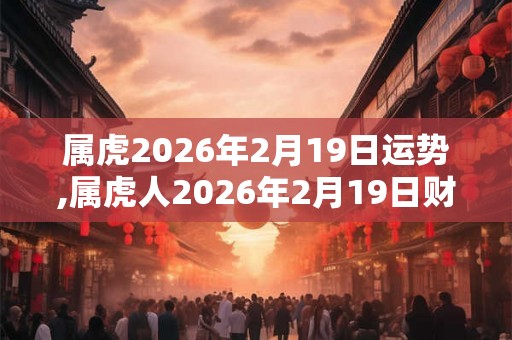 属虎2026年2月19日运势,属虎人2026年2月19日财运,生肖虎2026年2月19日运势