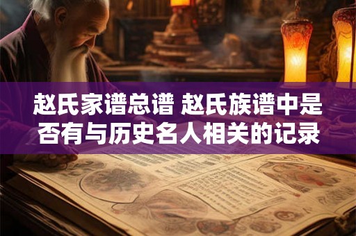 赵氏家谱总谱 赵氏族谱中是否有与历史名人相关的记录 赵氏家谱总谱 赵氏族谱中是否有与历史名人相关的记录