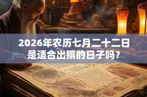 2026年农历七月二十二日是适合出殡的日子吗? 2026年农历七月二十二日是适合出殡的日子吗?