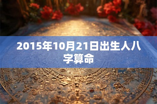 2015年10月21日出生人八字算命