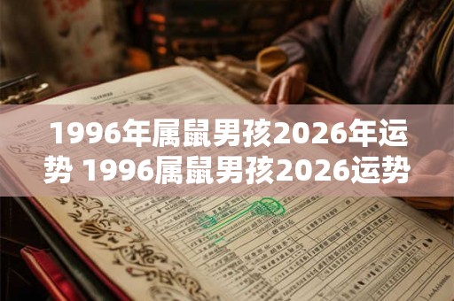 1996年属鼠男孩2026年运势 1996属鼠男孩2026运势如何