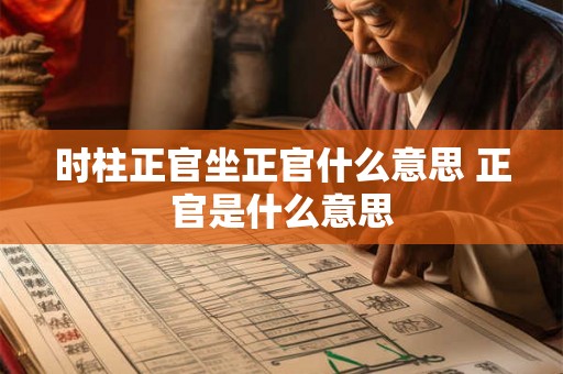 时柱正官坐正官什么意思 正官是什么意思 时柱正官坐正官什么意思 正官是什么意思