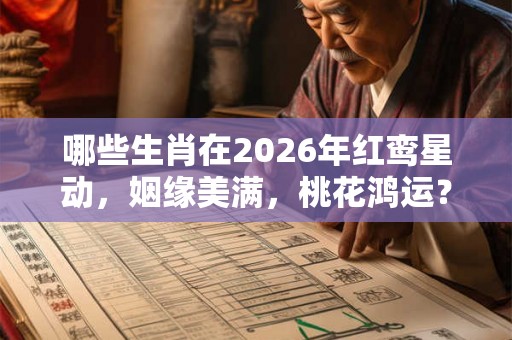 哪些生肖在2026年红鸾星动，姻缘美满，桃花鸿运？