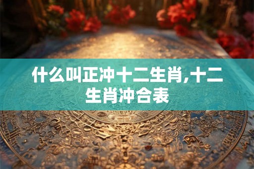 什么叫正冲十二生肖,十二生肖冲合表