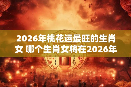 2026年桃花运最旺的生肖女 哪个生肖女将在2026年拥有最旺的桃花运