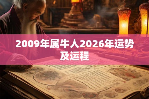 2009年属牛人2026年运势及运程