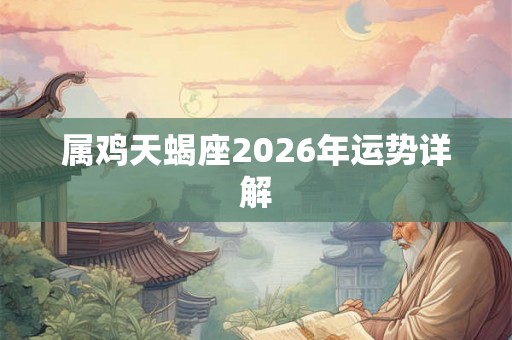 属鸡天蝎座2026年运势详解 属鸡天蝎座2026年运势详解