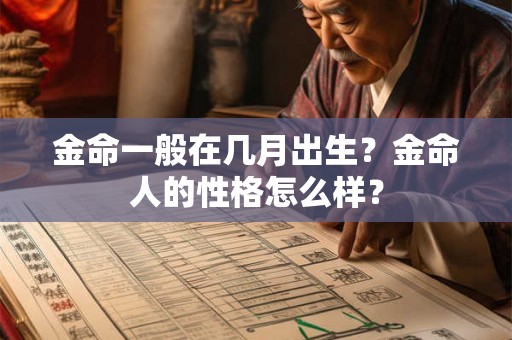 金命一般在几月出生?金命人的性格怎么样? 金命一般在几月出生?金命人的性格怎么样?