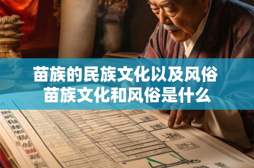 苗族的民族文化以及风俗 苗族文化和风俗是什么