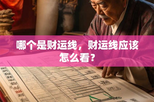 哪个是财运线，财运线应该怎么看？