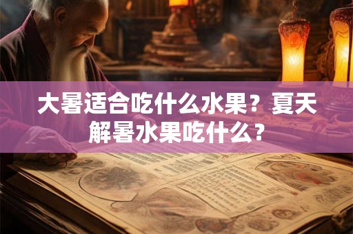 大暑适合吃什么水果?夏天解暑水果吃什么? 大暑适合吃什么水果?夏天解暑水果吃什么?