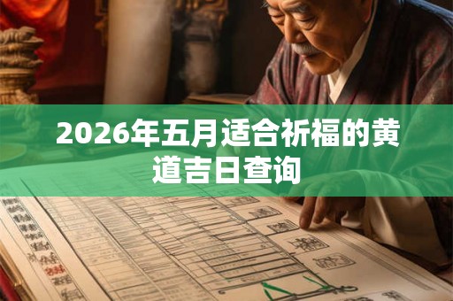 2026年五月适合祈福的黄道吉日查询