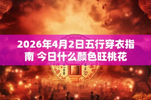 2026年4月2日五行穿衣指南 今日什么颜色旺桃花