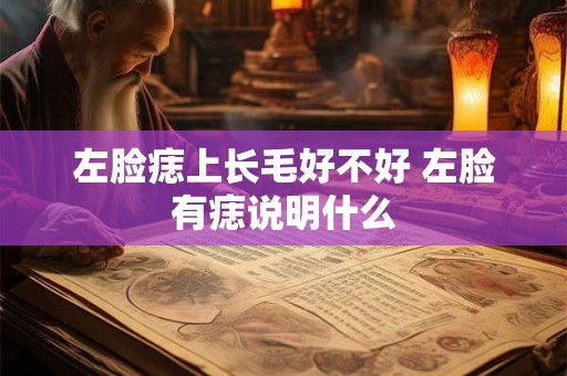 左脸痣上长毛好不好 左脸有痣说明什么
