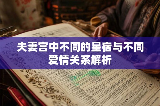夫妻宫中不同的星宿与不同爱情关系解析
