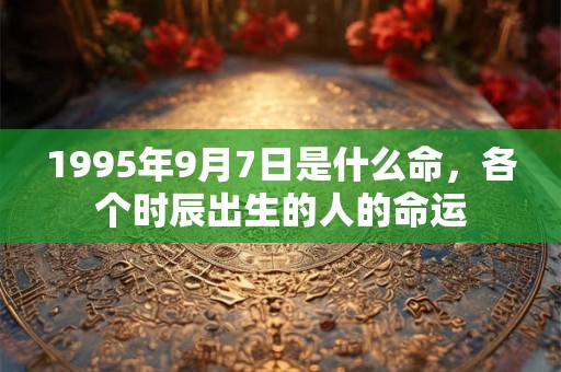 1995年9月7日是什么命,各个时辰出生的人的命运 1995年9月7日是什么命,各个时辰出生的人的命运