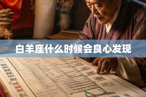 白羊座什么时候会良心发现