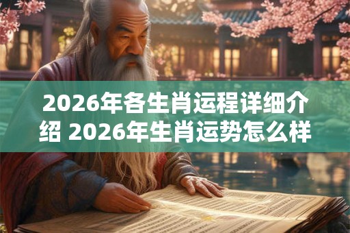 2026年各生肖运程详细介绍 2026年生肖运势怎么样 2026年各生肖运程详细介绍 2026年生肖运势怎么样