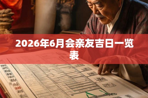 2026年6月会亲友吉日一览表