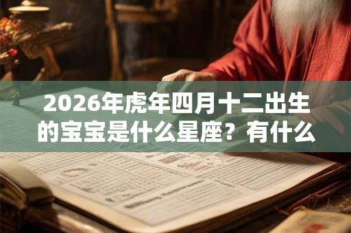 2026年虎年四月十二出生的宝宝是什么星座?有什么性格特点? 2026年虎年四月十二出生的宝宝是什么星座?有什么性格特点?