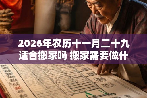 2026年农历十一月二十九适合搬家吗 搬家需要做什么仪式 2026年农历十一月二十九适合搬家吗 搬家需要做什么仪式