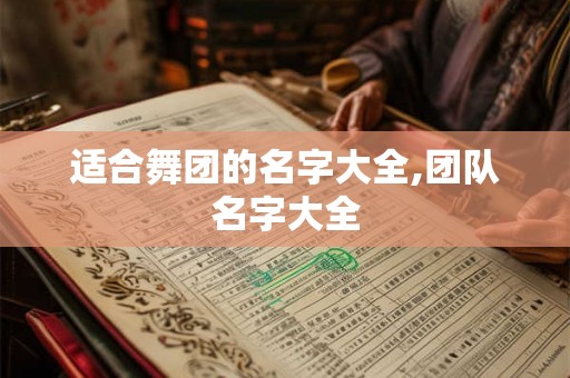 适合舞团的名字大全,团队名字大全 适合舞团的名字大全,团队名字大全