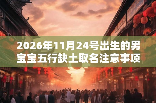 2026年11月24号出生的男宝宝五行缺土取名注意事项