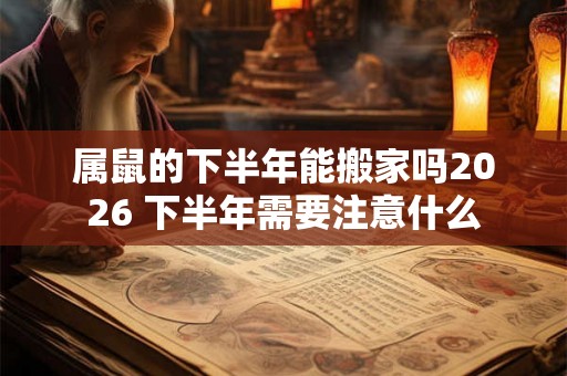 属鼠的下半年能搬家吗2026 下半年需要注意什么 属鼠的下半年能搬家吗2026 下半年需要注意什么