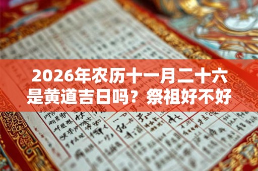 2026年农历十一月二十六是黄道吉日吗？祭祖好不好？