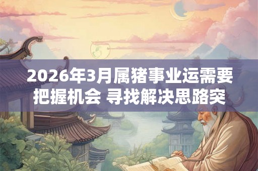 2026年3月属猪事业运需要把握机会 寻找解决思路突破