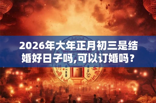 2026年大年正月初三是结婚好日子吗,可以订婚吗? 2026年大年正月初三是结婚好日子吗,可以订婚吗?