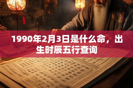 1990年2月3日是什么命，出生时辰五行查询