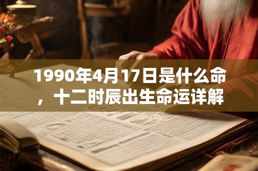1990年4月17日是什么命，十二时辰出生命运详解
