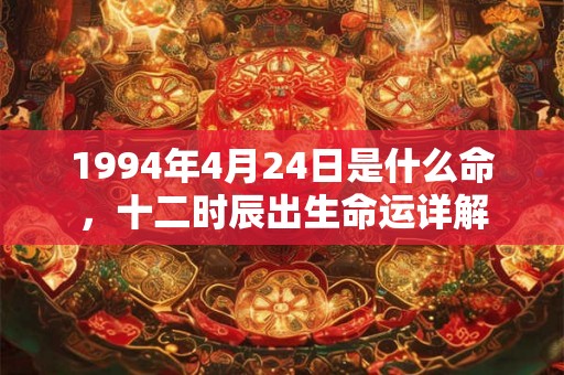 1994年4月24日是什么命,十二时辰出生命运详解 1994年4月24日是什么命,十二时辰出生命运详解