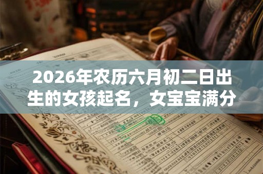 2026年农历六月初二日出生的女孩起名，女宝宝满分好名字大全