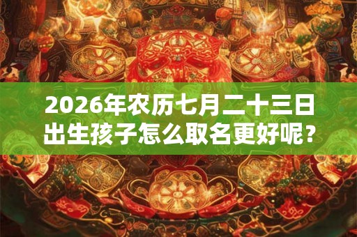2026年农历七月二十三日出生孩子怎么取名更好呢？