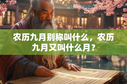 农历九月别称叫什么，农历九月又叫什么月？