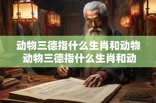 动物三德指什么生肖和动物 动物三德指什么生肖和动物有关