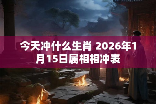 今天冲什么生肖 2026年1月15日属相相冲表