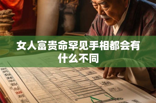 女人富贵命罕见手相都会有什么不同