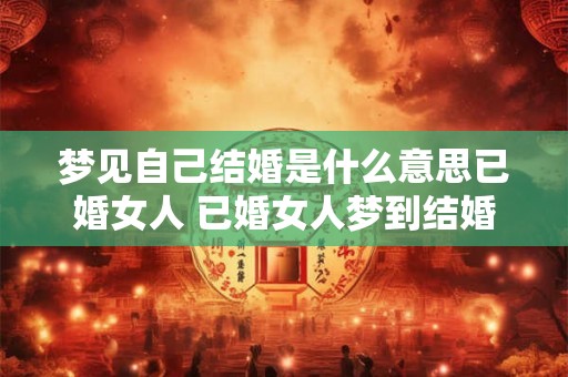 梦见自己结婚是什么意思已婚女人 已婚女人梦到结婚意味着什么 梦见自己结婚是什么意思已婚女人 已婚女人梦到结婚意味着什么
