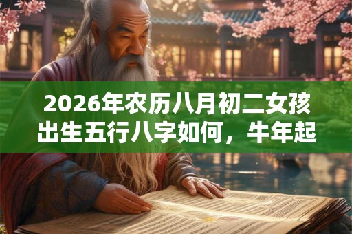 2026年农历八月初二女孩出生五行八字如何，牛年起名推荐