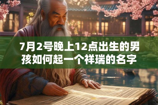 7月2号晚上12点出生的男孩如何起一个祥瑞的名字 7月2号晚上12点出生的男孩如何起一个祥瑞的名字