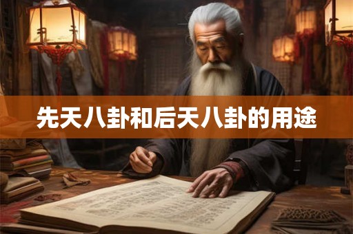 先天八卦和后天八卦的用途
